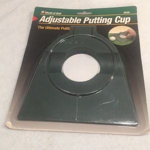 World of Golf Adjustable Putting Cup NEW Adjusts from 4 1/4 to 2 3/8 Ball Ejects